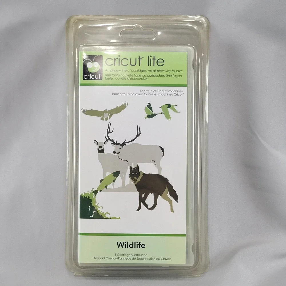 Cricut Lite Wildlife Cartridge 2000165 Green Nature Animal Die Cut 50 Images New